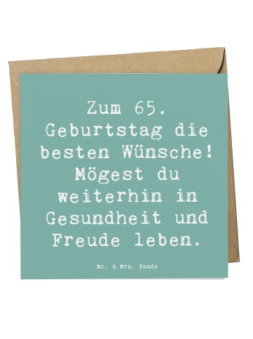 Mr. & Mrs. Panda Deluxe Karte Spruch 65. Geburtstag Glückwünsche... in Meeresbrise