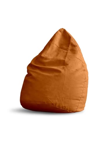 Lumaland Luxury XL Sitzsack stylischer Beanbag - 120L Füllung - Orange