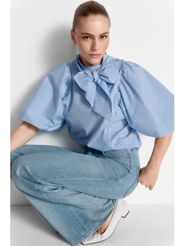 Rich & Royal Bluse in blau weiß