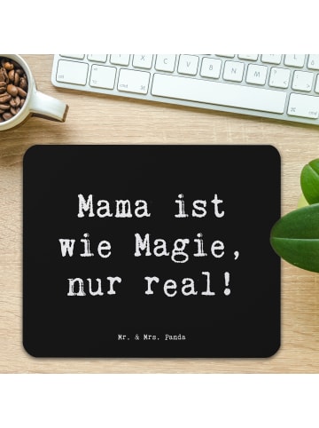 Mr. & Mrs. Panda Mousepad Spruch Magische Mama mit Spruch in Schwarz