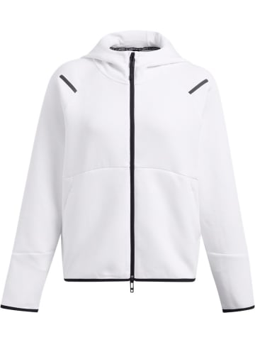 Under Armour Fleecejacke/Fleecepullover "Unstoppable Fleece Fz" in Weiß