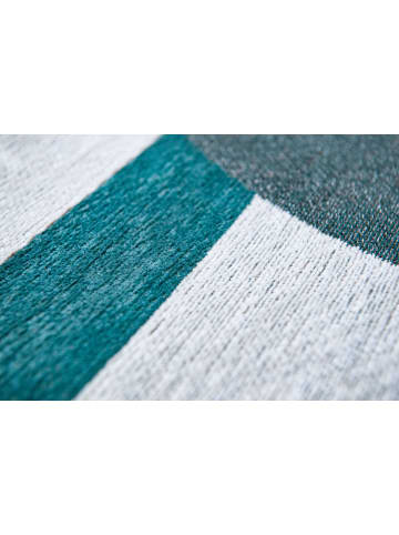 Louis de Poortere Teppich Morris Green in Blau