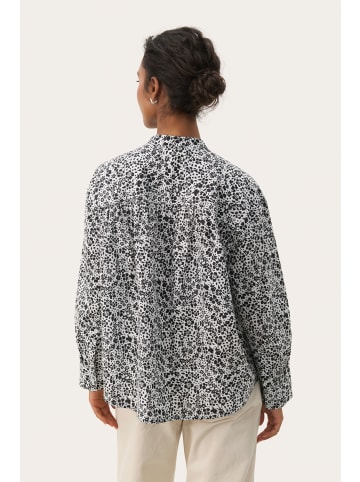 PART TWO Bluse kurzarm NatalePW Oversize fit in Black Mini Flower