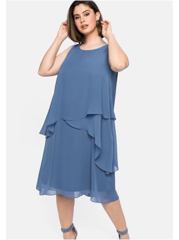 sheego Cocktailkleid in rauchblau