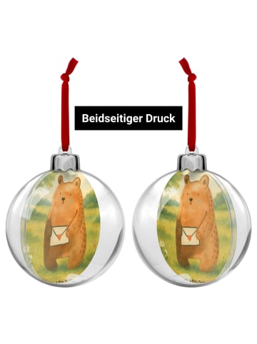 Mr. & Mrs. Panda Weihnachtskugel Bär Vermissen Design ohne Spruch in Weiß