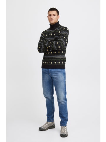 BLEND Rollkragenpullover Pullover 20716107  Cooler Rollkragenpullover mit Norweger-Optik in Schwarz