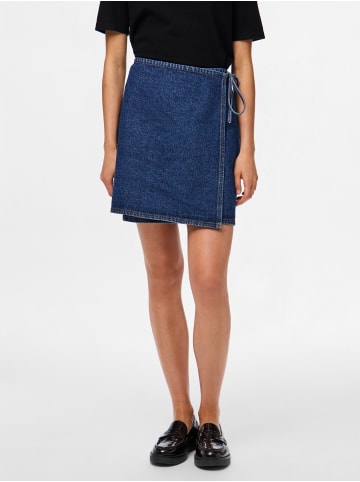 Pieces Wickelrock in Medium Blue Denim