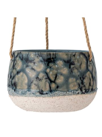 Bloomingville Blumentopf Hänger MOWBRAY Blau Grün 15 cm