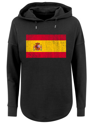 F4NT4STIC Oversized Hoodie Spain Spanien Flagge distressed in schwarz