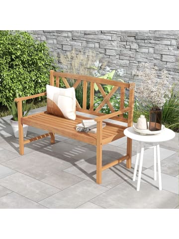 COSTWAY Gartenbank 2-3 Personen in Beige