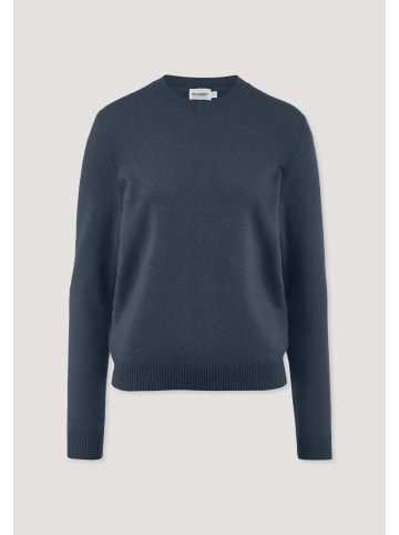 Hessnatur Strick Pullover Regular in dunkles petrol