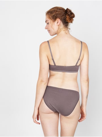 Erlich Textil  Edith Bustier bügellos aus Modal - verstellbare Träger in mokka