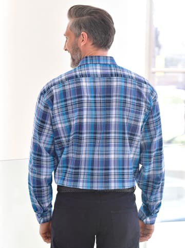 WITT WEIDEN Langarm-Hemd in blau-kariert