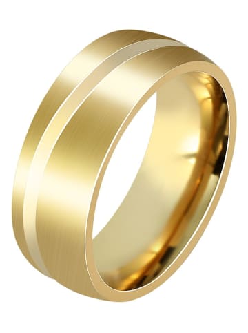 Adeliás Herren Ring aus Edelstahl in gold