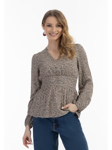 usha FESTIVAL Damen Bluse in Beige Mehrfarbig