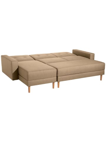 58 aufm Kessel FUNKTIONSSOFA mit Hocker Kattie Flachgewebe sand