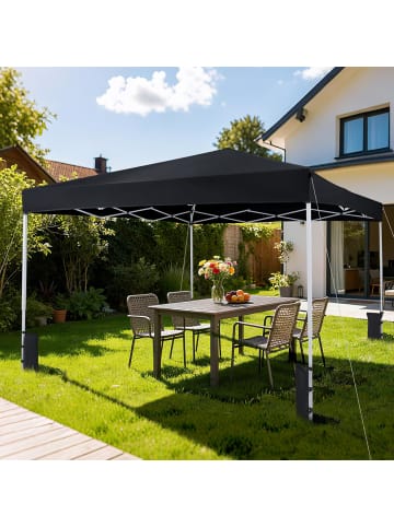COSTWAY Pavillon 3 x 3 m in Schwarz