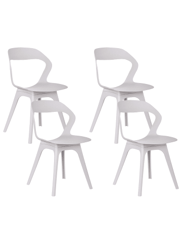 Beliani 4er-Set Esszimmerstuhl LACHANIA in Beige