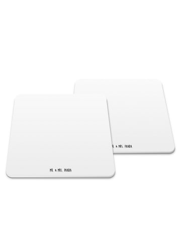 Mr. & Mrs. Panda Tischuntersetzer Individuell ohne Spruch in Weiß