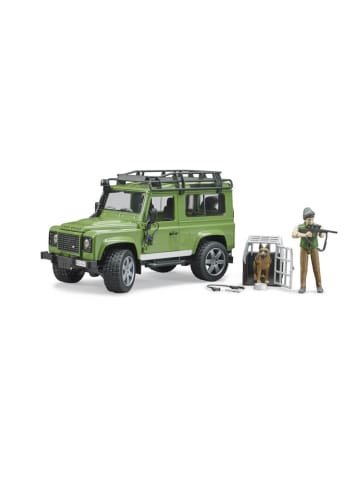 bruder Spielzeugauto 2587 Land Rover Defender Stationwagen Förster und Hund 4-8 Jahre