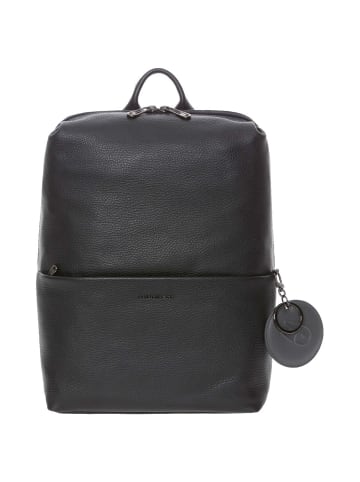 Mandarina Duck Mellow Leather - Rucksack 13" 36 cm Leder (scarab) in schwarz