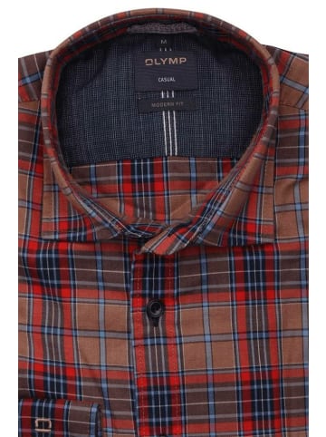 OLYMP KaroHemd für Herren in rot