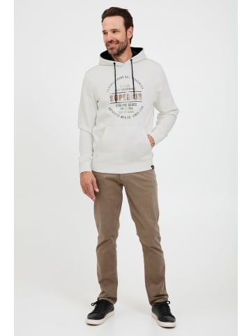 FQ1924 Kapuzenpullover FQThorin 21900110-ME Moderner Kapuzenpullover mit Print in Weiß
