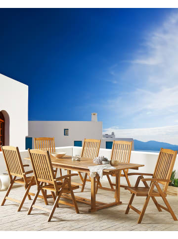 Beliani 6er-Set Esszimmerstuhl JAVA in Braun