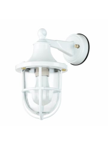 Licht-Erlebnisse Außen Wandlampe (B)14 x (H)27 cm in Weiß