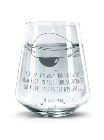 Mr. & Mrs. Panda Glas Avocado Yoga mit Spruch in Transparent