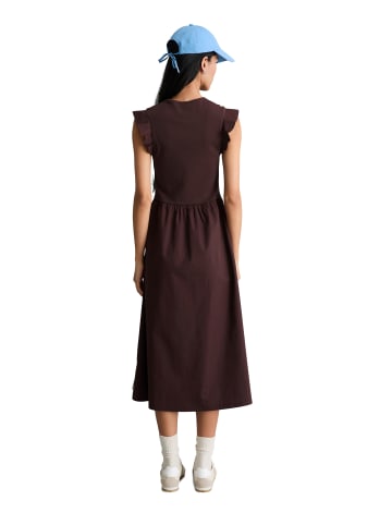 Marc O'Polo DENIM Volant-Jerseykleid flared in Burnt Aubergine