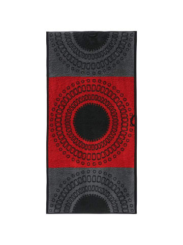 REDBEST Frottier, Jacquard Duschtuch Kreise in rot