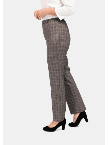 GOLDNER Kurzgröße:  Karoschlupfhose Re-fresh Karoschlupfhose in beige