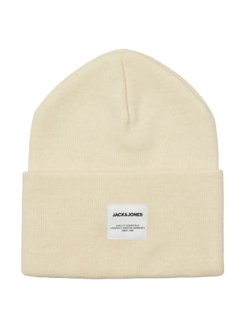 Jack and Jones Long Knit Beanie Noos in Creme
