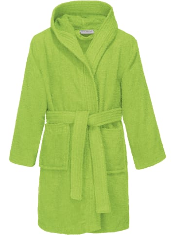REDBEST Frottier Kinder-Bademantel mit Kapuze Chicago in apfelgrün