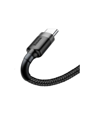 Wisam® Baseus Ladekabel Nylonkabel USB/USB-C QC3.0 3A 1M schwarz