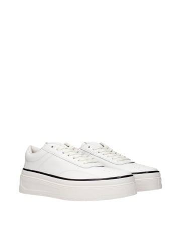 Jil Sander Weiß Leder Plateau Sneaker