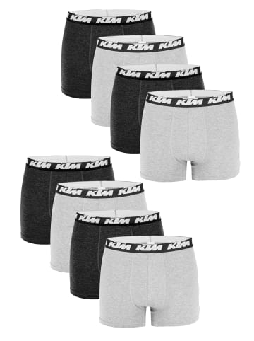 KTM Boxershorts 8er Pack Boxer Man Cotton in Dark Grey / Light Grey