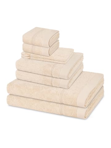 Ross 2 X Wasch- 2 X Gäste- 2 X Dusch- 2 X Handtuch im Set Rubin in Natur