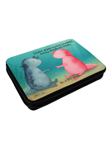 Mr. & Mrs. Panda Federmappe Axolotl Liebe Design mit Spruch in Weiß