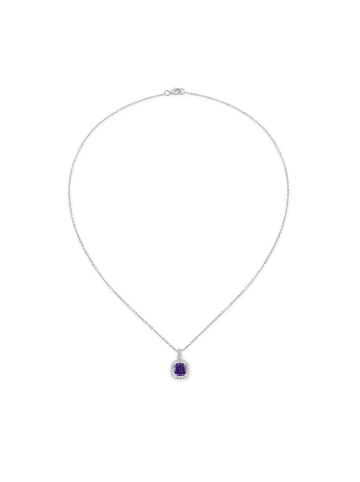 Rafaela Donata Kette mit Anhänger Sterling Silber Amethyst Topas weiß in silber