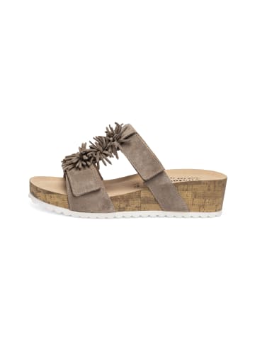 VITAFORM Veloursleder Pantoletten in taupe