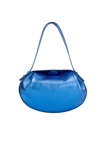 faina Damen Handtasche in Laminat elektrisch blau