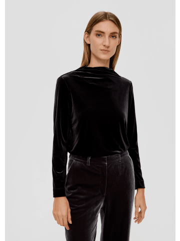 s.Oliver BLACK LABEL Sweatshirt langarm in Schwarz