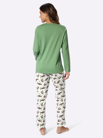 Sieh an! Schlafanzug in apfel-ecru-bedruckt