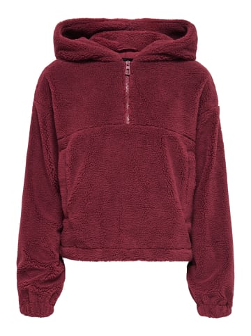 ONLY Teddyfell Jacke in Cabernet