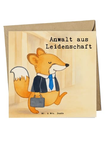 Mr. & Mrs. Panda Grußkarte Anwalt Leidenschaft Design mit Spruch in Weiß