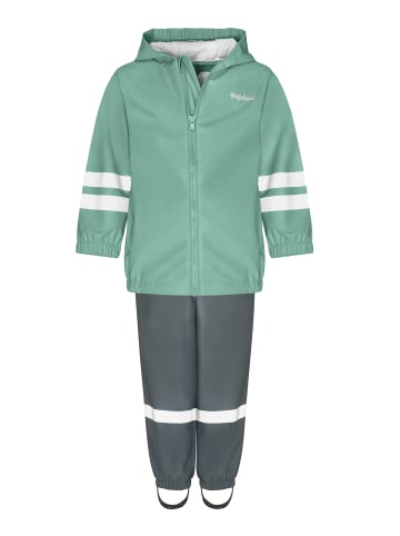 Playshoes Regen-Set Latzhose Basic in grün