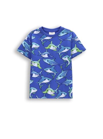 Coccodrillo T-Shirt mit kurzen Ärmeln in kobaltblau