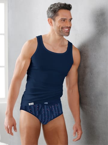 WITT WEIDEN Unterhemd in bordeaux + marine + grau